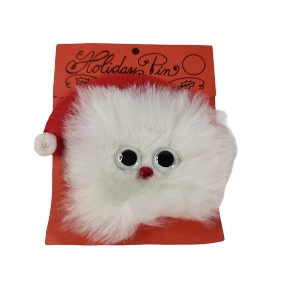 Vintage Craft Fair Christmas Cat Pin - Picture 1 of 5